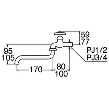 SANEI 自在水栓 A10J 13