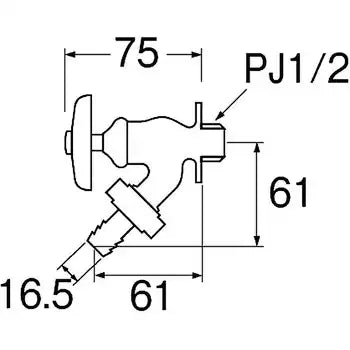SANEI 散水栓 Y80J 13