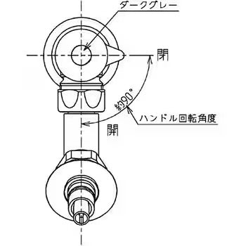 TOTO ピタットくん露出タイプ(壁給水タイプ) 緊急止水弁付横水栓